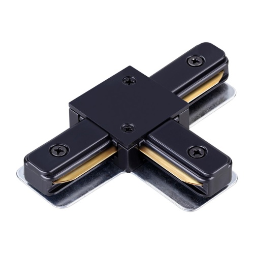 NOVOTECH 135144 PORT NT22 233 черный Соединитель с токопроводом "T" для однофазного двухжильного шинопровода IP20 220V