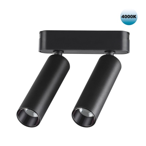 NOVOTECH 359086 SHINO NT23 188 черный Трековый светильник для низков. шинопровода IP20 LED 4000K 2*7W 48V 1260Лм SMAL