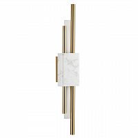 ODEON LIGHT 4359/10WL MIDCENT ODL23 175 белый мрамор/золотистый металл Настенный светильник IP20 LED 10W 655Лм 3000K MARMI