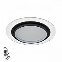7732/80L MITRA LED SN 600 Светильник металл/акрил/белый/прозрачный/черный LED 80Вт 3000-6500К D480 IP20 пульт ДУ SUNNY
