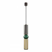ODEON LIGHT 4072/5L L-VISION ODL19 397 черный/золото/зеленый Подвес GU10 1*5W SAKRA