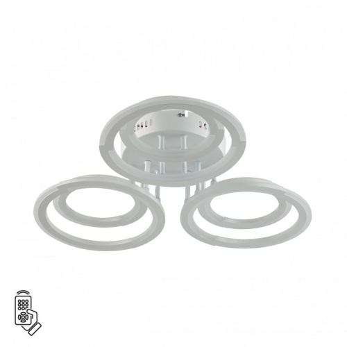 LUMION 8028/80CL LEDIO LN25 000 белый, металл/акрил Потолочный светильник с ПДУ LED 80W 3000-6000К 220V OSAKA