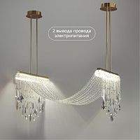 ODEON LIGHT EXCLUSIVE 5420/48L HALL ODL_EX25 065 античная бронза/металл/стекло/хрусталь Люстра LED 2*24W (два вывода) 4000K 2239Лм AFINA