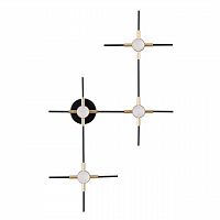 ODEON LIGHT 3906/14WL L-VISION ODL20 307 золот/черн/металл Настенный светильник LED 4000K 14W 220V COSTELLA