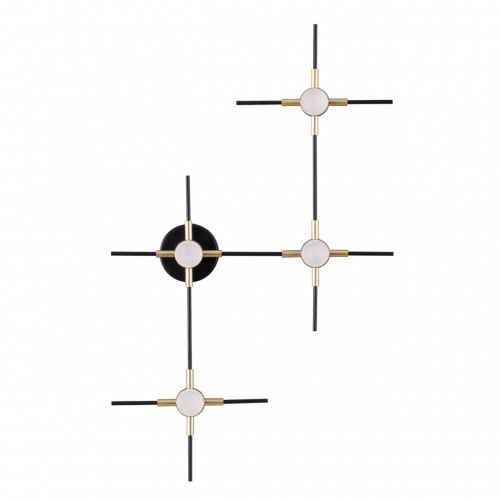 ODEON LIGHT 3906/14WL L-VISION ODL20 307 золот/черн/металл Настенный светильник LED 4000K 14W 220V COSTELLA