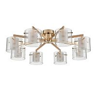 LUMION 6587/8C MODERNI LN26 133 золото/прозрачный, металл/стекло Люстра потолочная E14 8*40W 220V VERDI