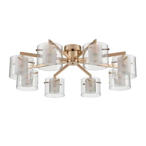 LUMION 6587/8C MODERNI LN26 133 золото/прозрачный, металл/стекло Люстра потолочная E14 8*40W 220V VERDI