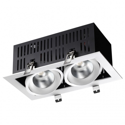 358441 SPOT NT20 545 бел/черн Встраиваемый карданный светильник IP20 LED 4000К 2*24W 100-265V GESSO 358441 SPOT NT20 545 бел/черн Встраиваемый карданный светильник IP20 LED 4000К 2*24W 100-265V GESSO