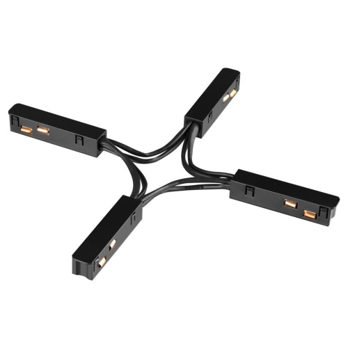 NOVOTECH 135178 SHINO NT23 132 черный Гибкий токопроводящий соединитель для низковольтного шинопровода "X-образный" IP20 48V FLUM