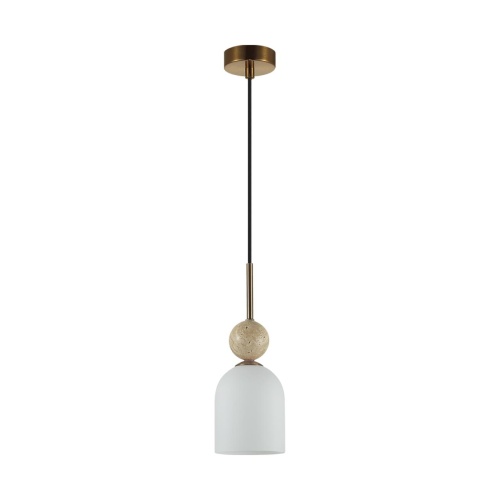ODEON LIGHT 6625/1B MIDCENT ODL26 171 Подвесной светильник бронзовый/белый/камень (травертин)/металл IP20 E14 40W 220-240V LOLLA