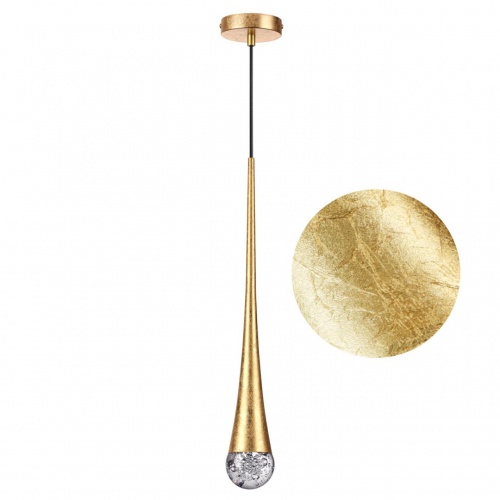 ODEON LIGHT 4278/1 L-VISION ODL21 241 прозрачн/золот фольг-ние Подвесной светильник IP20 GU10 LED max 6W GOTA