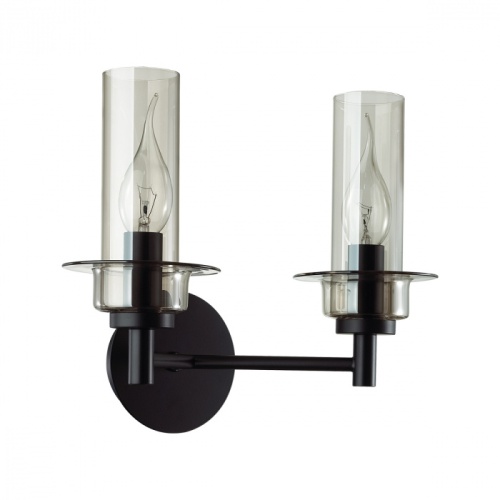 LUMION 6555/2W CLASSI LN26 100 черный/дымчатый/металл/стекло Бра E14 2*40W 220V MADONNA фото 7