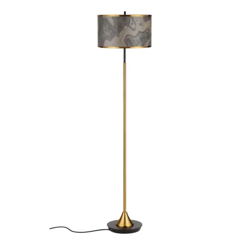 ODEON LIGHT 5064/2F MODERN (В 2-х КОРОБКАХ) ODL24 203 античн.бронза/серо-беж./металл/натур.камен."шпон" Торшер E27 LED 2*10W BERGI