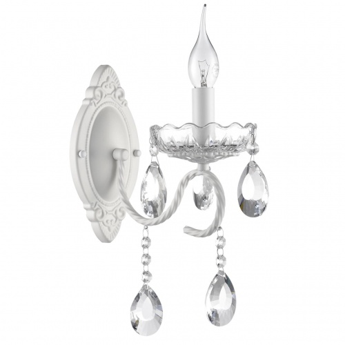 LUMION 8189/1W CLASSI LN26 091 белый металл/хрусталь Бра E14 1*40W 220V SNOW