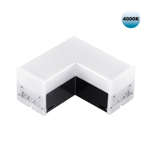 NOVOTECH 359117 OVER NT23 076 черный Светильник-соединитель "L"- образный с одним сетевым входом IP20 LED 8W 4000K 100-265V 720Лм BITS