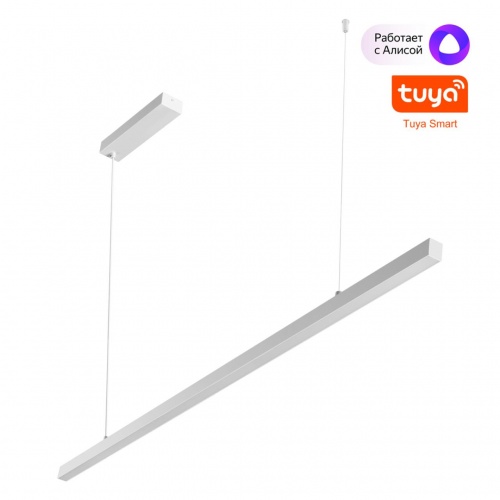 NOVOTECH 359441 OVER NT24 338 белый Светильник подвесной диммир. со сменой цв.темпер. (пульт ДУ/прилож. Smart Life) IP20 LED 48W 85-265V 3000-6000К SOTTO