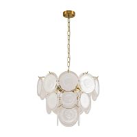 LUMION 8320/5 MODERNI LN26 137 латунь/белый, металл/стекло Люстра E14 5*40W 220V CHIPSY