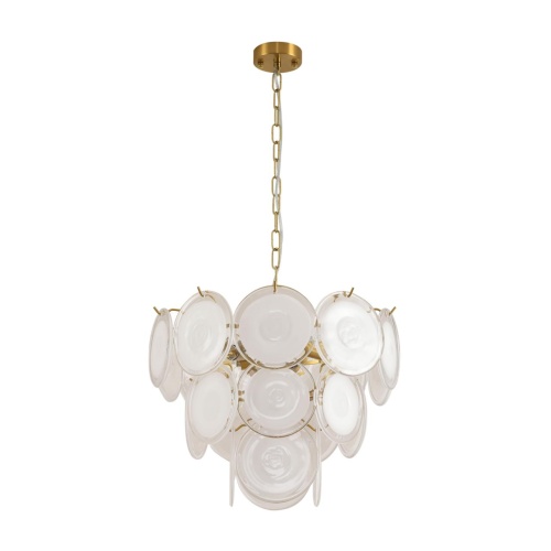 LUMION 8320/5 MODERNI LN26 137 латунь/белый, металл/стекло Люстра E14 5*40W 220V CHIPSY