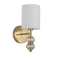 LUMION 8337/1W MODERNI LN26 144 бронза/белый, металл/стекло/текстиль Бра E14 40W 220V ILMIRA