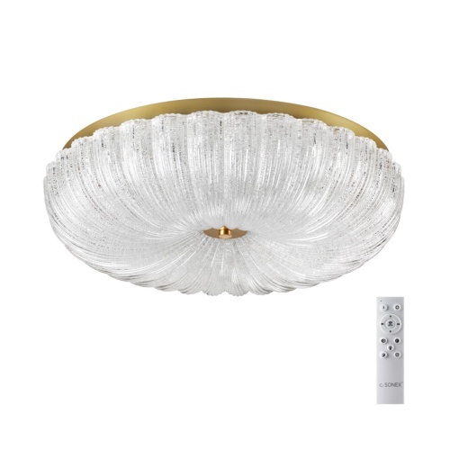 SONEX 7719/60L PIKO LED SN 567 Светильник металл/стекло/прозрачный/золотой LED 60Вт 3000-6500K D500 IP20 пульт ДУ TESORO