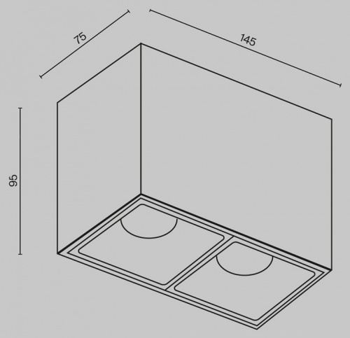 Накладной светильник Maytoni Technical Alfa LED C065CL-02-L12W3K-B фото 3 Накладной светильник Maytoni Technical Alfa LED C065CL-02-L12W3K-B фото 3