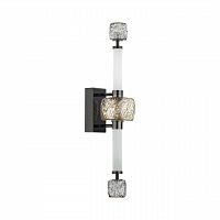 ODEON LIGHT EXCLUSIVE 5427/28WL L-VISION ODL_EX24 000 черный хром/белый/дымчатый/коньячный/металл/стекло/акрил Бра LED 28W 3000K KLIFF