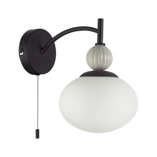 LUMION 8273/1W NEOCLASSI LN26 041 черный/серый/белый, металл/керамика/стекло Бра Е14 1*40W 220V GLORIYA