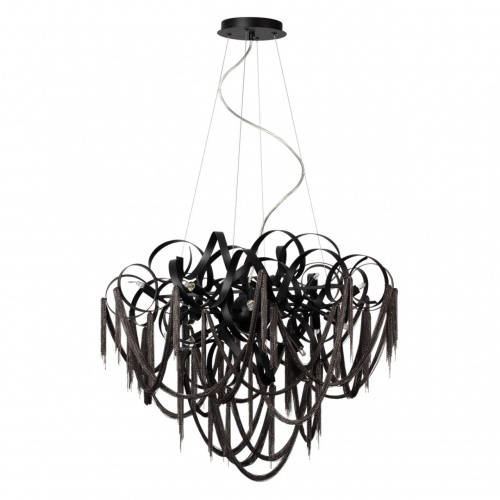 ODEON LIGHT 5067/12 HALL ODL24 525 черный матовый/черный хром/металл Люстра G9 12*40W CHAINY