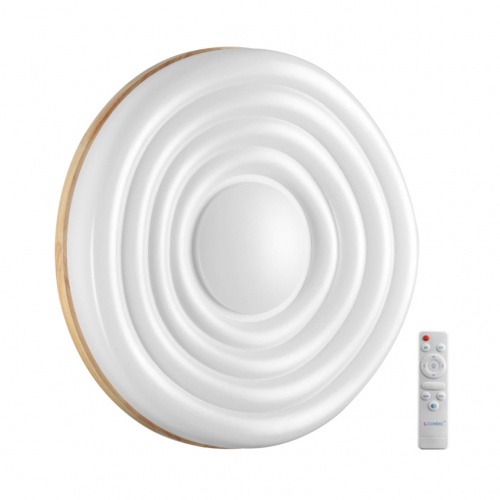 SONEX 7674/EL PALE SN 000 белый/натуральное дерево LED 70Вт 3000-6000К D470 IP43 пульт ДУ FASS WOOD