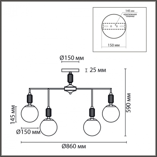 LUMION 6580/9C CLASSI LN26 36 французское золото, серый/белый металл, керамика/стекло Люстра потолочная E14 9*40W 220V VIVIEN фото 7
