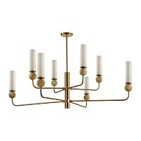 ODEON LIGHT 6625/8 MIDCENT ODL25 173 Люстра под латунь/металл/стекло/камень (травертин) IP20 8*E14 40W 220V LOLLA