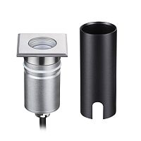 6661/1GB NATURE ODL24 000 черный/металл Встраиваемый грунтовый светильник IP67 LED 3W 4000K 60° 12V/24V INGRO (нужен драйвер 357781/357782)