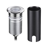 ODEON LIGHT 6660/1GL3 NATURE ODL26 689 черный/металл Встраиваемый грунтовый светильник IP67 LED 3W 3000K 12V/24V INGRO (нужен драйвер 357781/357782)