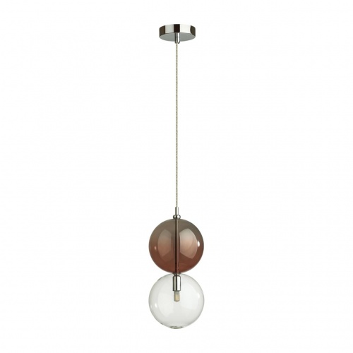4980/1C PENDANT ODL22 298 хром/ темн.бордовый/стекло Подвес G9 1*40W TWIXY
