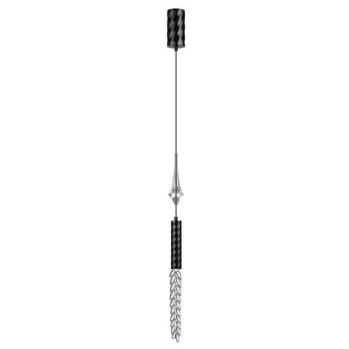 ODEON LIGHT EXCLUSIVE 5459/4L L-VISION ODL_EX26 041 черный глянцевый/прозрачн./металл/стекло/эпоксидная смола Подвес LED 4W 3000K 154Лм KOLOS