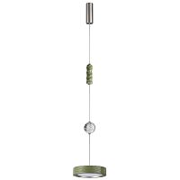 ODEON LIGHT EXCLUSIVE 5451/32LA L-VISION ODL_EX26 зеленый/никель/металл/керамика/хрусталь/акрил Подвес LED 32W  2000К/3000K/4000K RIVIERA
