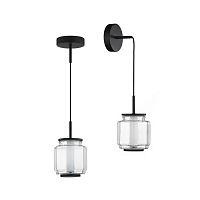 ODEON LIGHT EXCLUSIVE 5409/5L HIGHTECH ODL_EX24 105 черный/прозрачный/металл/стекло/акрил Подвесной светильник LED 5W 3000K 304Лм JAM