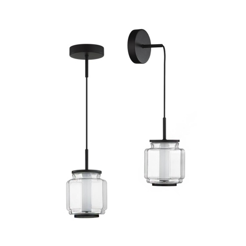 ODEON LIGHT EXCLUSIVE 5409/5L HIGHTECH ODL_EX24 105 черный/прозрачный/металл/стекло/акрил Подвесной светильник LED 5W 3000K 304Лм JAM