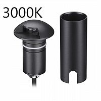 ODEON LIGHT 6662/1GL3 NATURE ODL25 691 черный/металл Встраиваемый грунтовый светильник IP67 LED 3W 3000K 75° 12V/24V WALD (нужен драйвер 357781/357782)