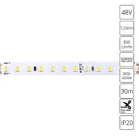 Светодиодная лента 48V 7,2W/m 4000К 30м Arte Lamp TAPE A4812010-04-4K