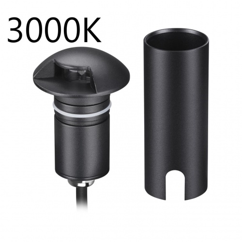ODEON LIGHT 6662/1GL3 NATURE ODL25 691 черный/металл Встраиваемый грунтовый светильник IP67 LED 3W 3000K 75° 12V/24V WALD (нужен драйвер 357781/357782)