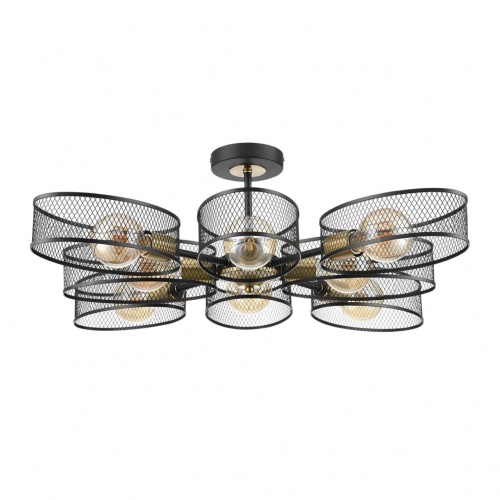 LUMION 8193/8C COUNTY LN26 308 черный/медный, металл Люстра потолочная E27 8*60W 220V VIVANA