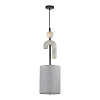ODEON LIGHT EXCLUSIVE 5410/1A MODERN ODL_EX24 115 черный матов./серый/металл/полирезин/ткань Подвес E14 1*40W BAGEL
