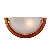SONEX 059 GL-WOOD SN 110 Бра стекло/белое/орех E27 1*100Вт 360х180 NAPOLI