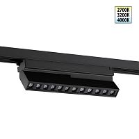 NOVOTECH 359742 PORT NT25 256 черный Светильник однофазный трехжильный трековый с переключ. цв. температуры IP20 LED 12W 2700К/3200К/4000К 180-265V EOS