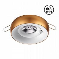 NOVOTECH 370800 SPOT NT21 597 белый/матовое золото Светильник встраиваемый влагозащищенный IP44 GU10 50W 220V WATER