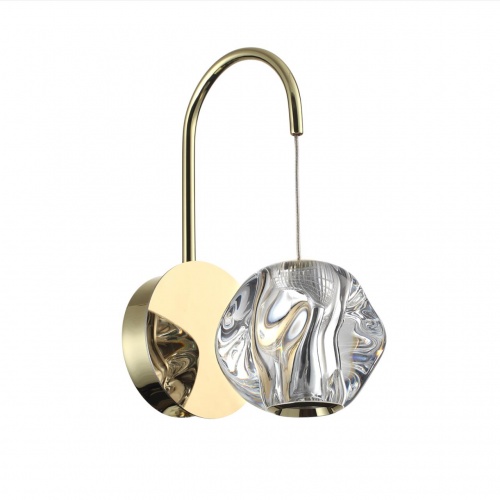 ODEON LIGHT 5085/5WL L-VISION ODL25 563 золото/прозрачный/металл/акрил Бра LED 5W 4000K 240Лм JEMSTONE