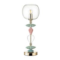 ODEON LIGHT EXCLUSIVE 4855/1T CLASSIC ODL_EX21 137 золото/разноцветн./керамика/стекло Настольная лампа E14 1*40W BIZET