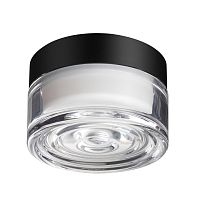 ODEON LIGHT 7156/6CL HIGHTECH ODL26 493 Настенно-потолочный светильник черный/прозрачный/стекло/поликарбонат IP65 LED 6W 410Лм 2200/2700/3000K 120° 220-240V RONDA