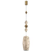 ODEON LIGHT EXCLUSIVE 5444/1 PENDANT ODL_EX26 031 бежевый/античная бронза/металл/керамика Подвес E27 1*40W KARELIA